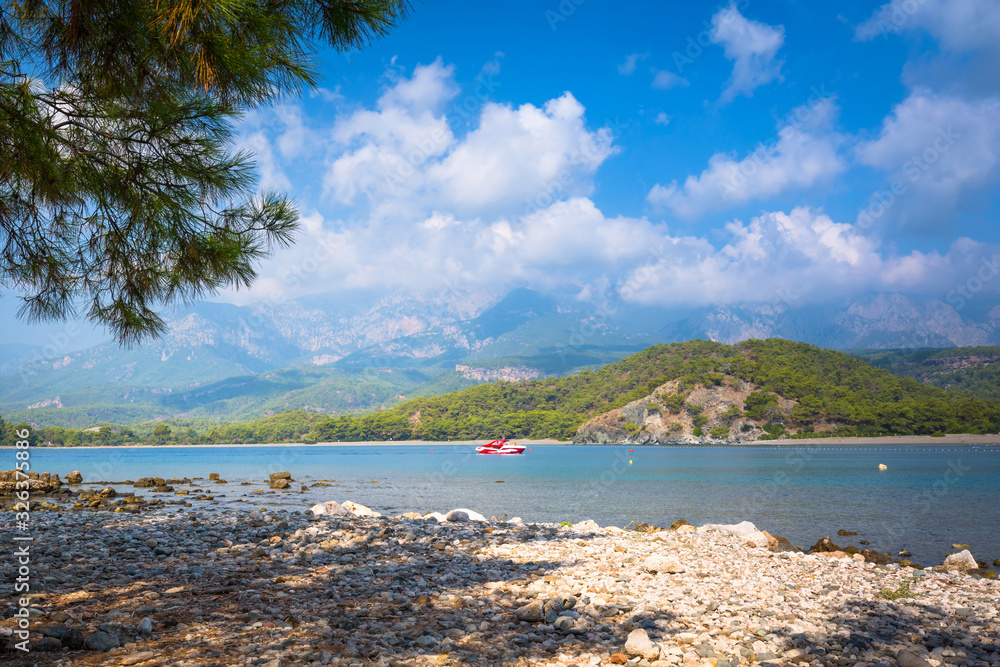 Beautiful costline at the ancient Phaselis city, Turkey