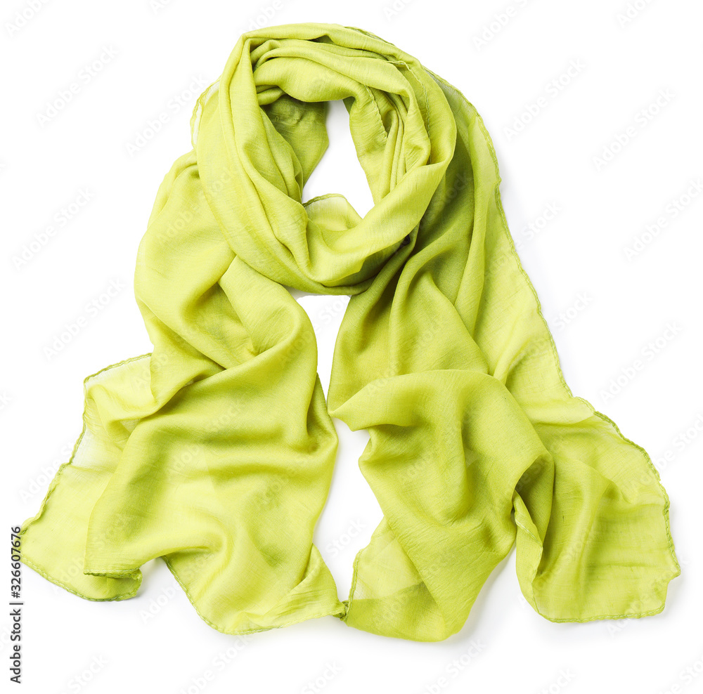 Beautiful scarf on white background