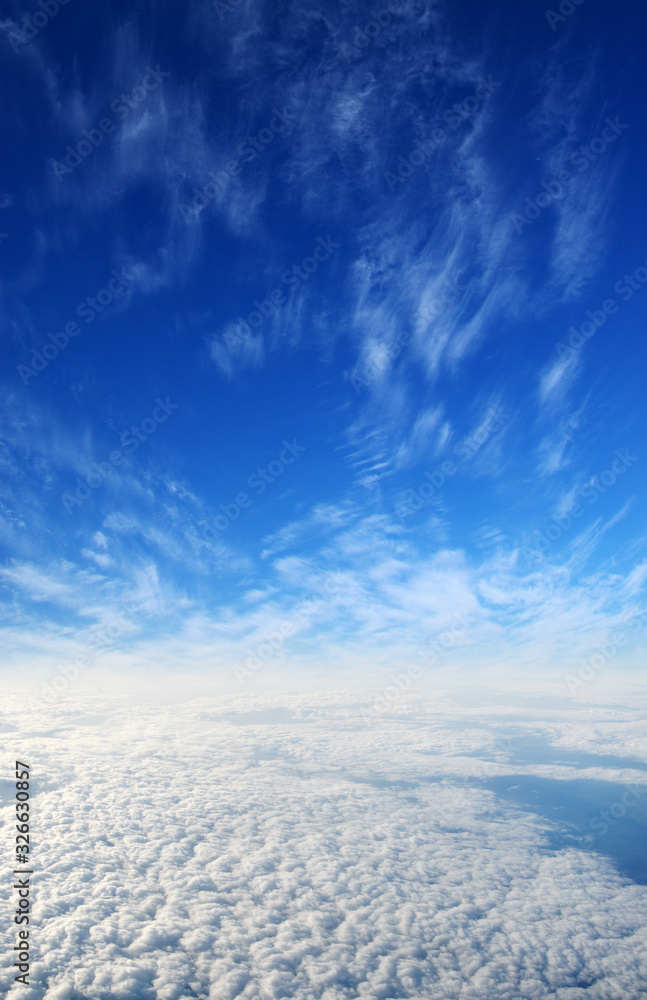 Clouds a view from airplane window