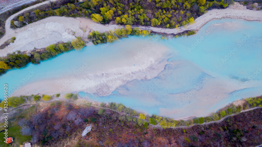 Slovenia rivers from the sky