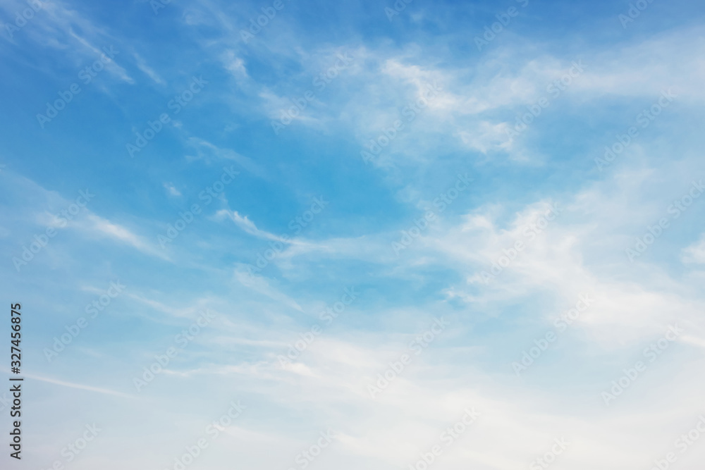 beautiful blue sky with white cloud view nature