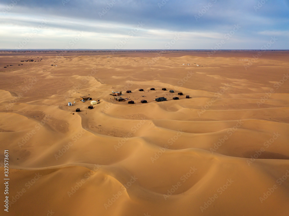 camping site in Sahara desert Africa