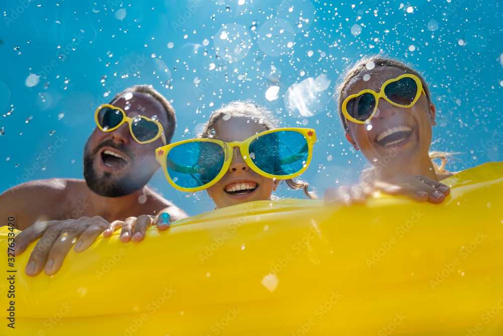 Family having fun on summer vacation