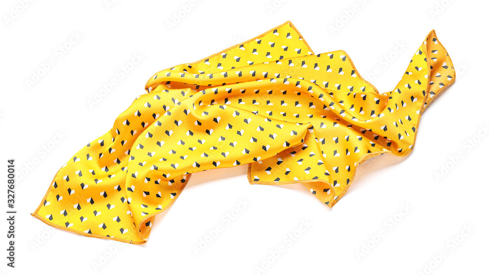 Beautiful scarf on white background