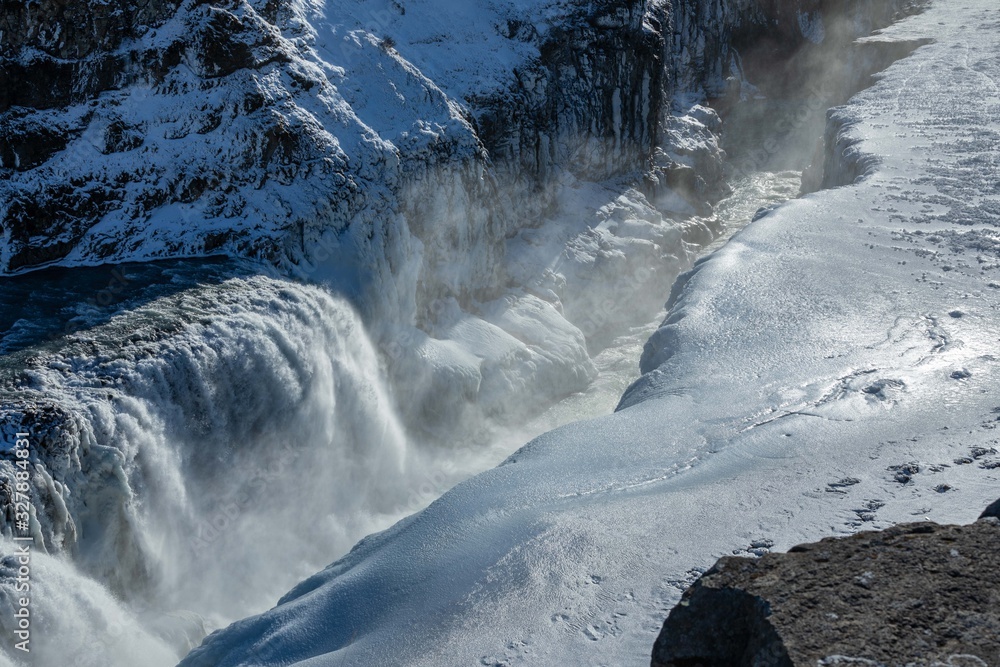 Gullfoss en hivers