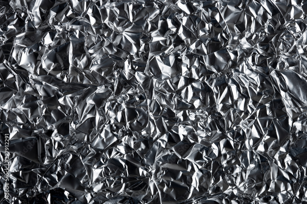 Abstract metal texture - aluminium foil background