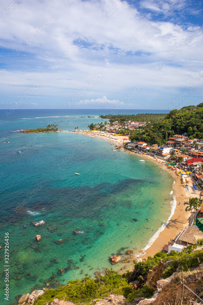 View to first and second beach in Morro de Sao Paulo