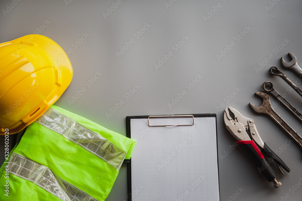 construction tools with copy space for Labor day