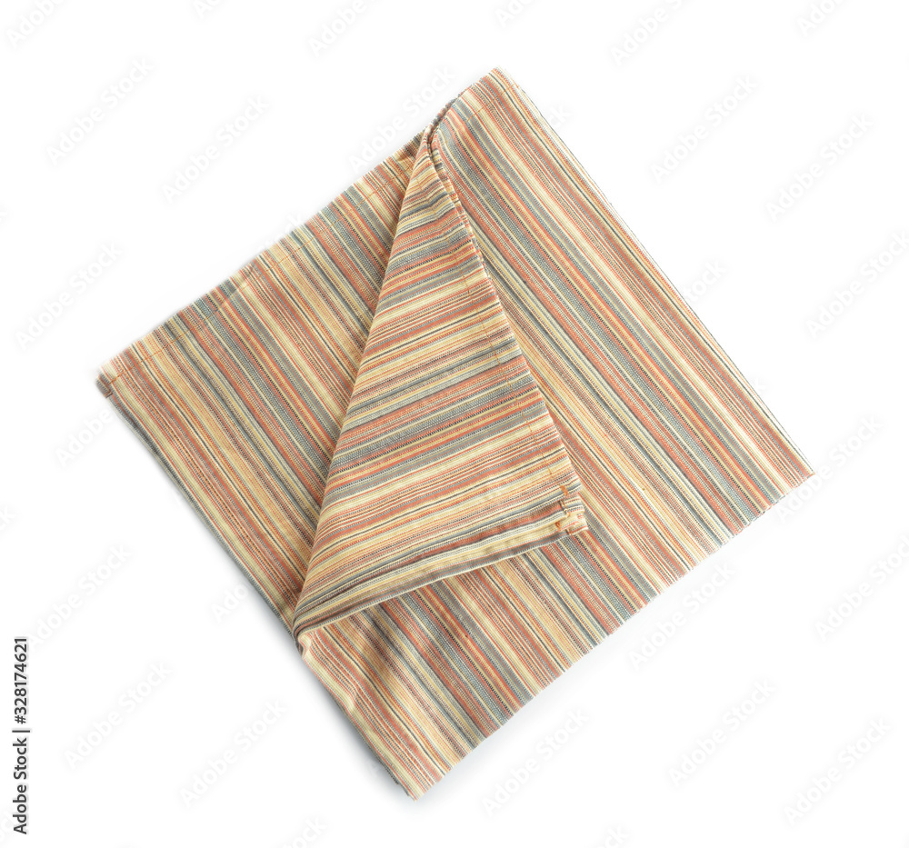 Clean napkin on white background