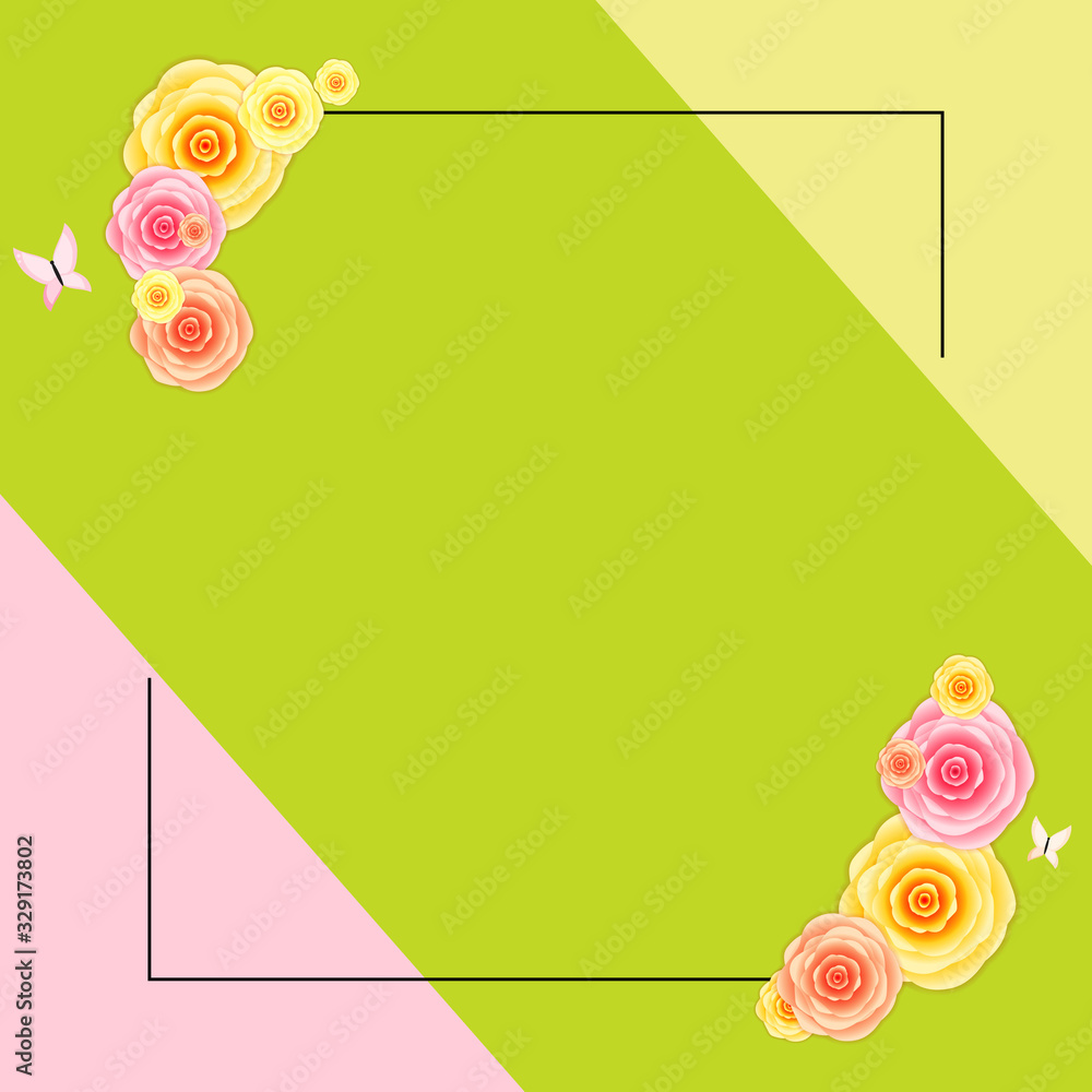 Abstract Design Flower Background Vector Illustration