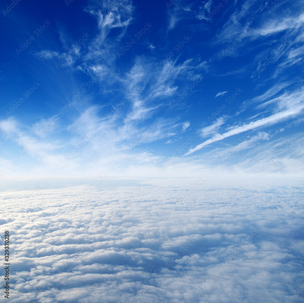 Clouds a view from airplane window