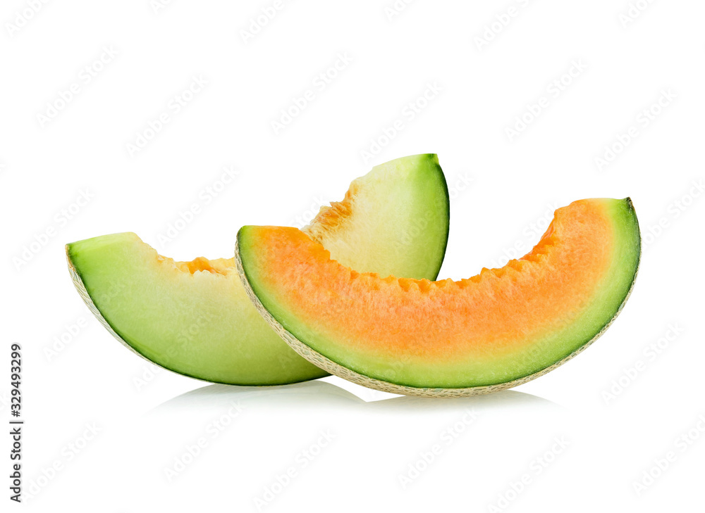 cantaloupe melon isolated on white background