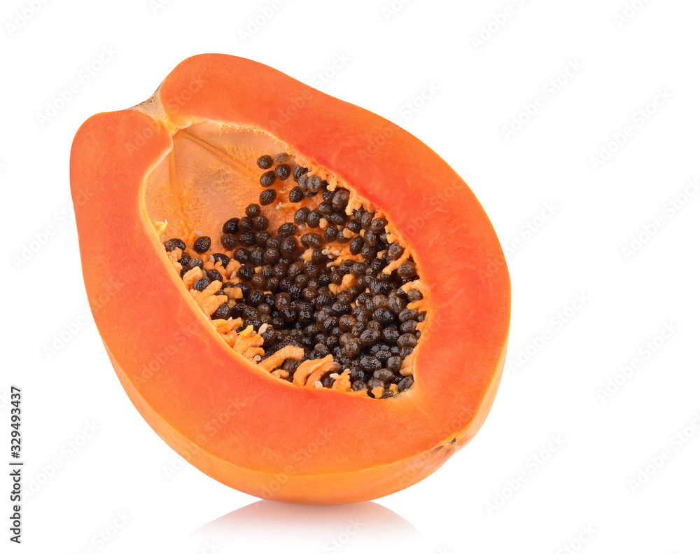 Papaya isolated on white background