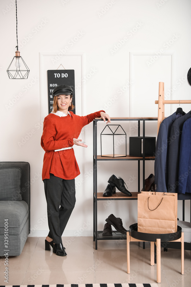 Female stylist in her modern studio