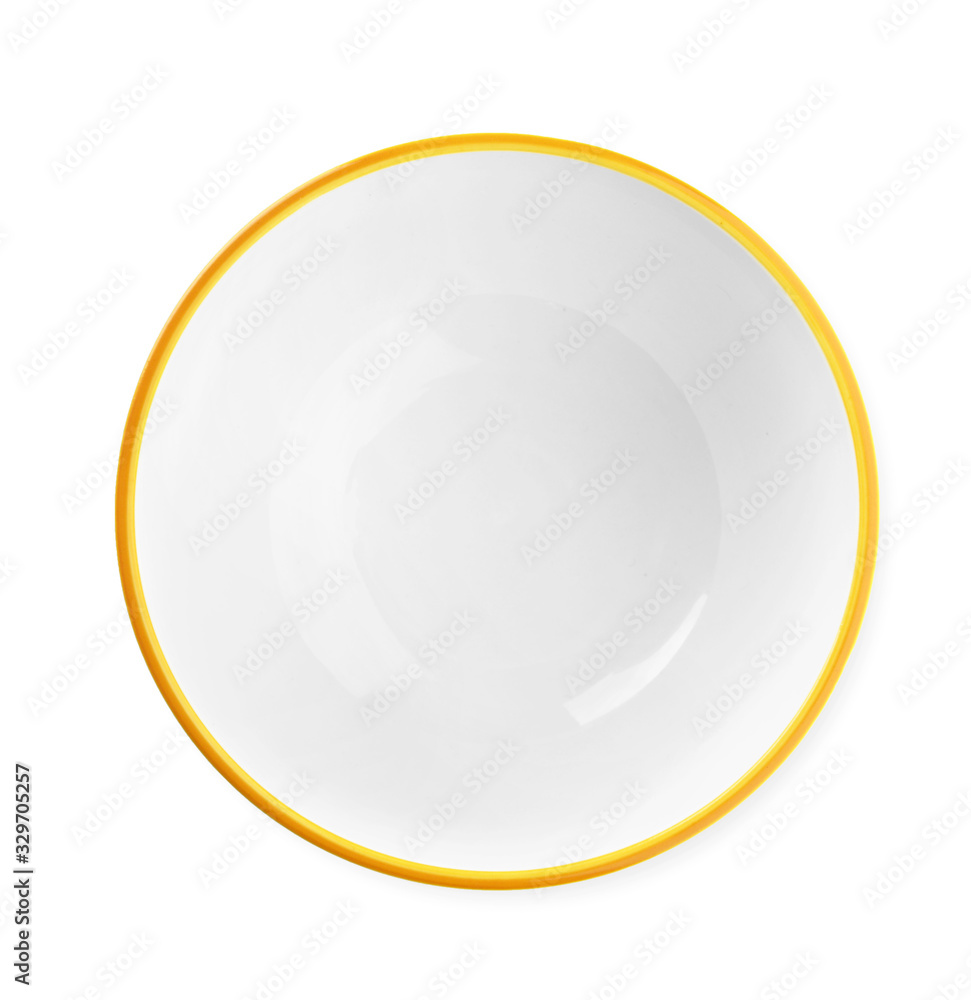 Clean bowl on white background