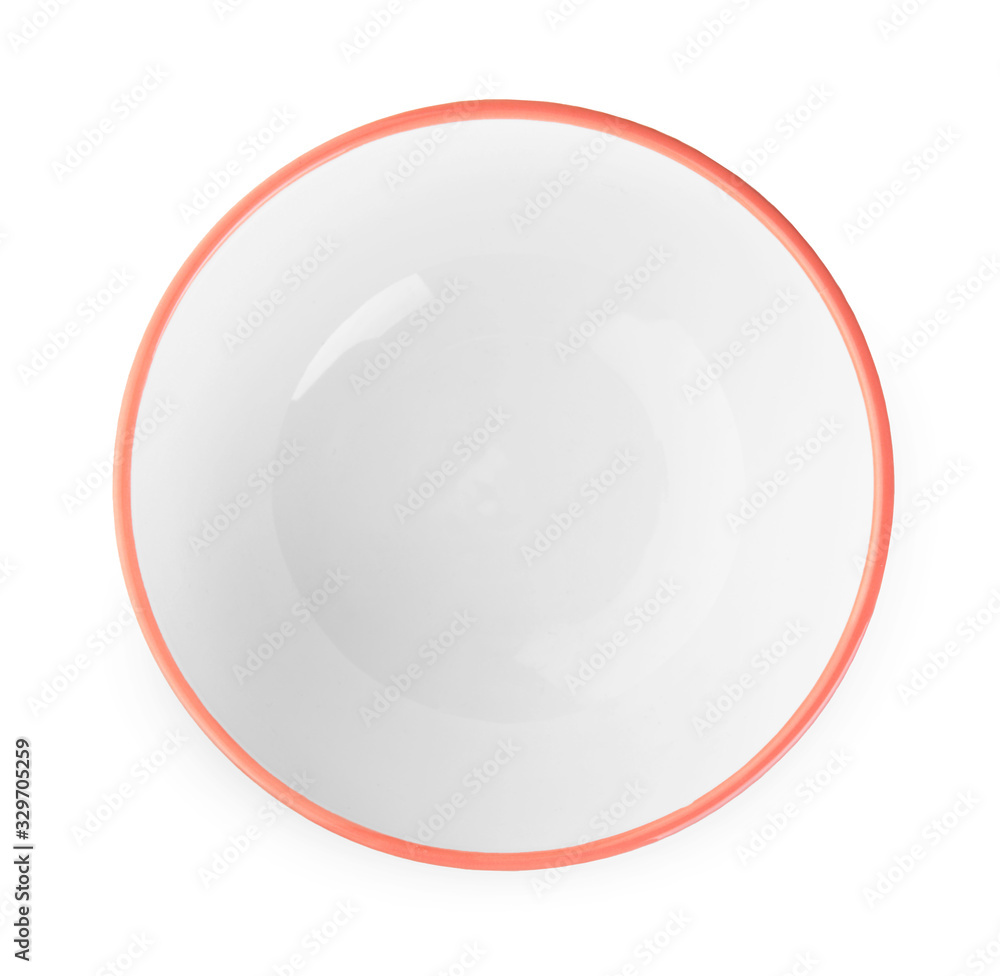 Clean bowl on white background