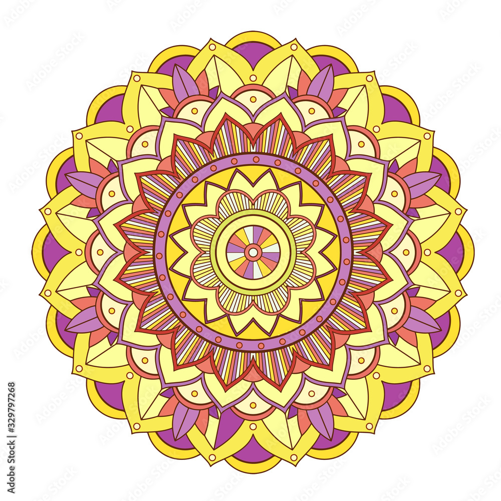 Mandala patterns on isolated background