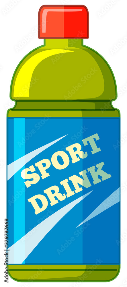 Bottle of sport drink on isolated background