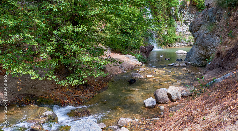 The river Clarios in the Kakopetria town. Nicosia District. Cyprus