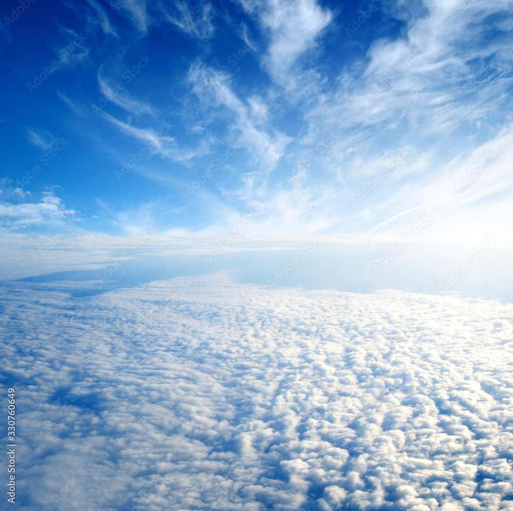 Clouds a view from airplane window