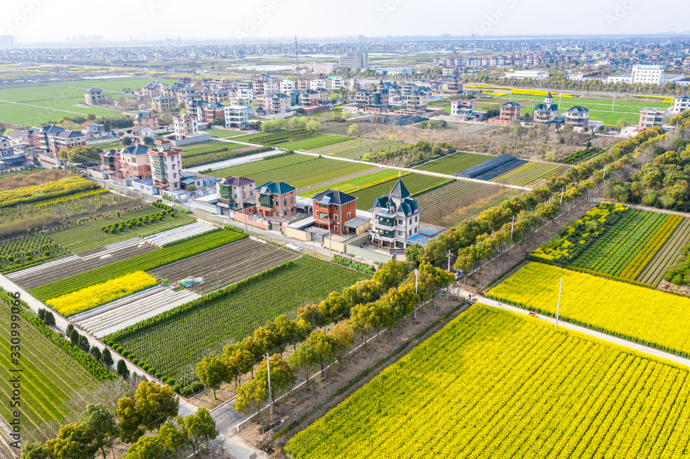 village with farm