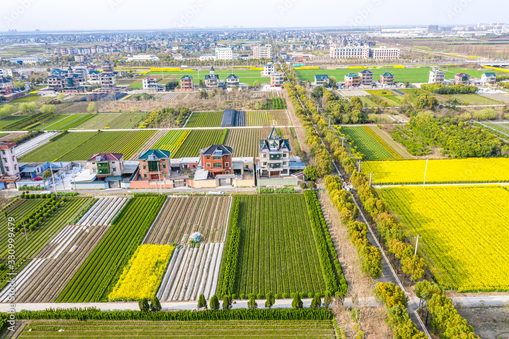 village with farm