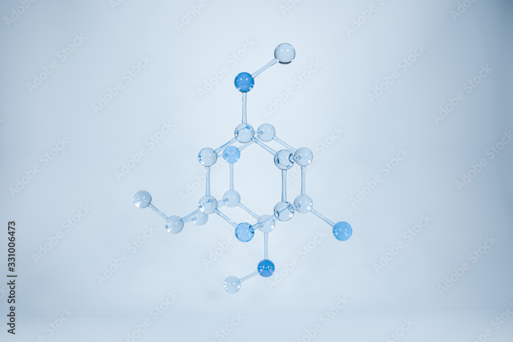 分子与生物学，生物学概念，三维绘制。