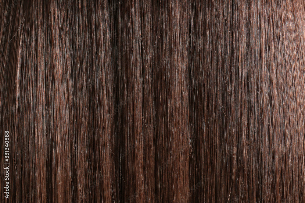 Healthy straight female hair, closeup