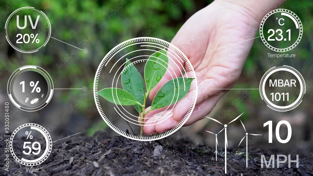 Smart digital agriculture technology by futuristic sensor data collection management by artificial i