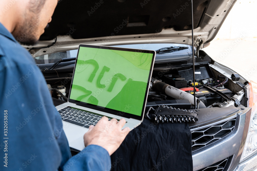 Professional mechanic providing car repair service