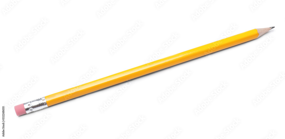 Ordinary pencil on white background