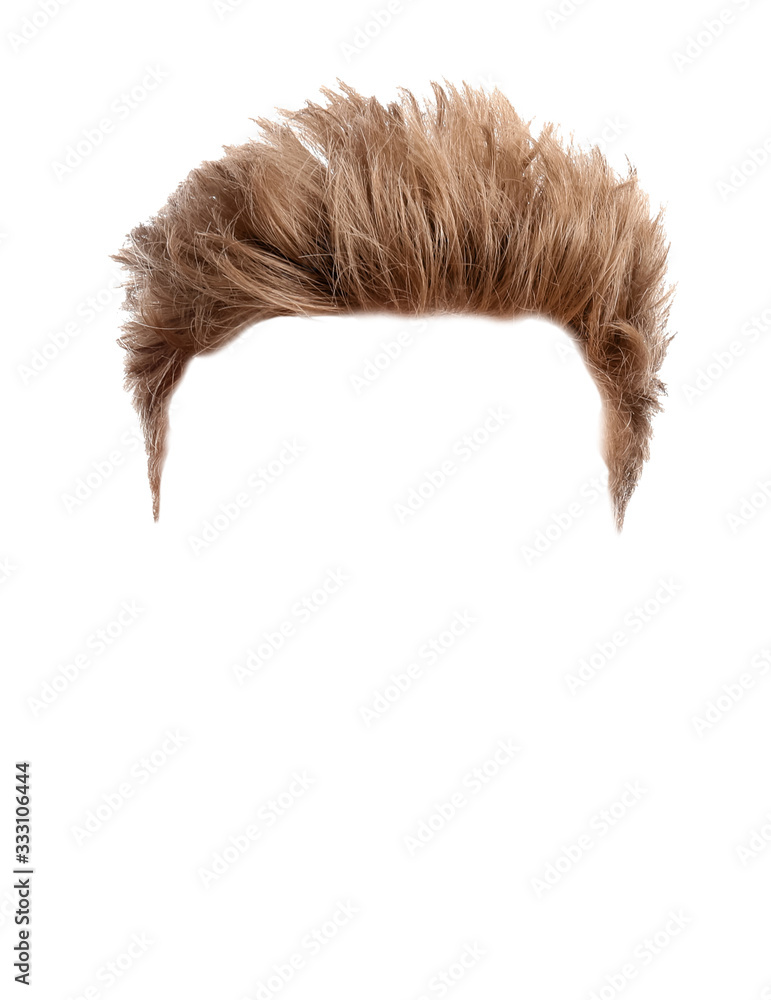 Young male hairdresser on white background