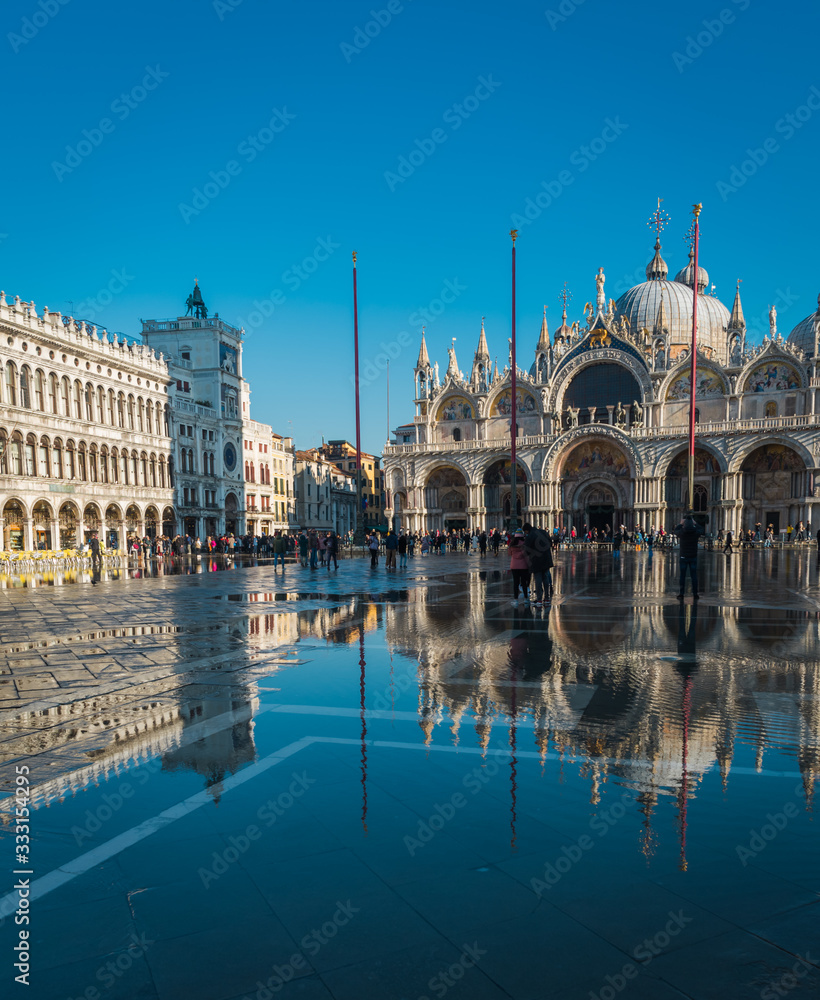 VENICE, VENETO / ITALY - DECEMBER 26 2019: Venice view