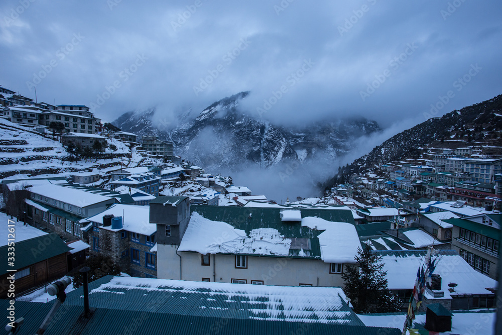 winter in the mountains villages