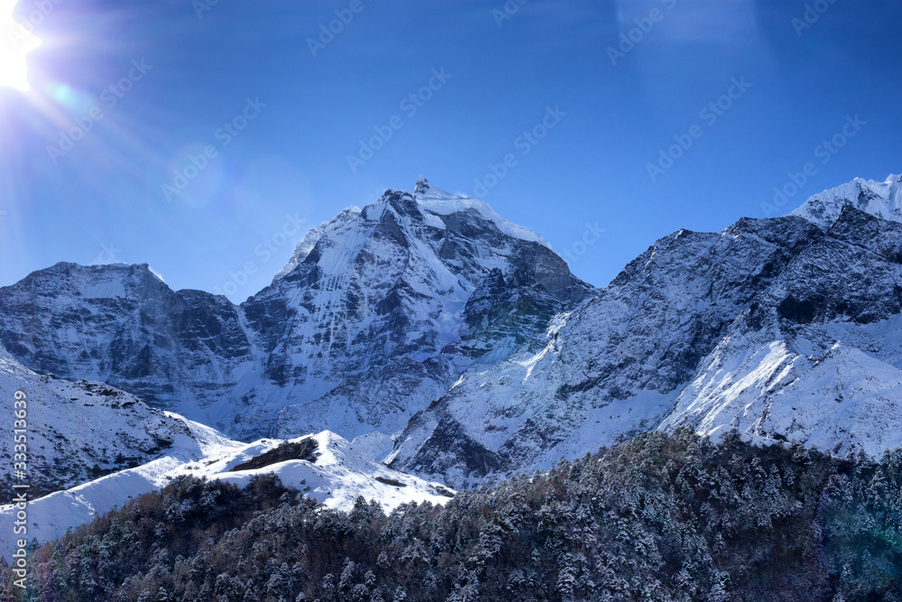 mountains in winter