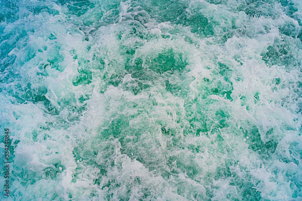 Seething atlantic sea water with foam, jet, stream Cape Cod