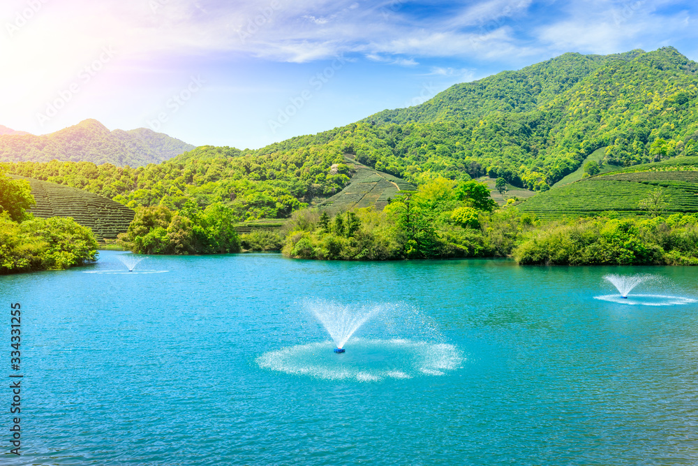 清水青山自然景观。