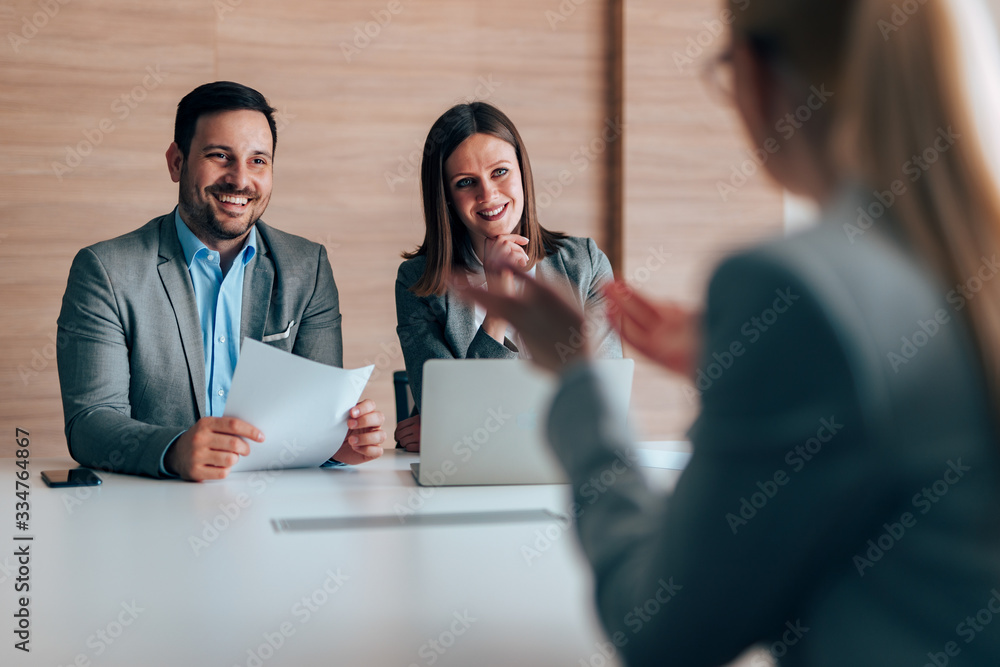 Top managers on a business meeting in the office.