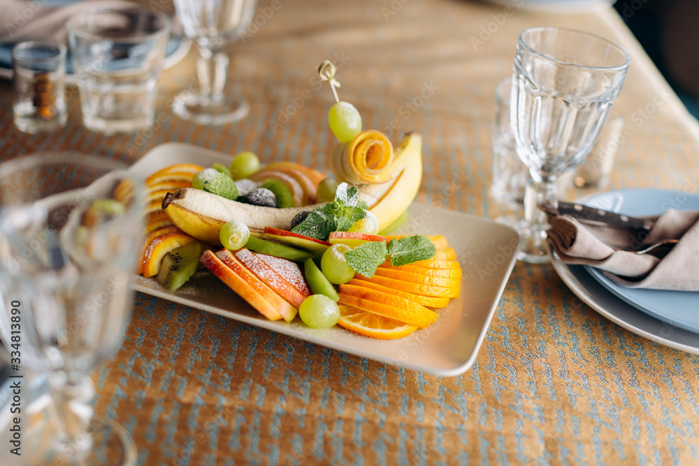 salad on table