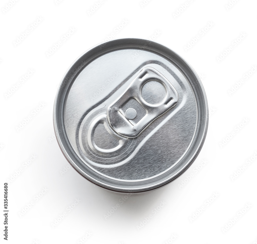 cola can on white background