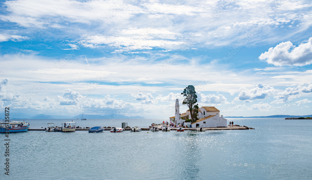 Vlacherna monastery on Corfu island.