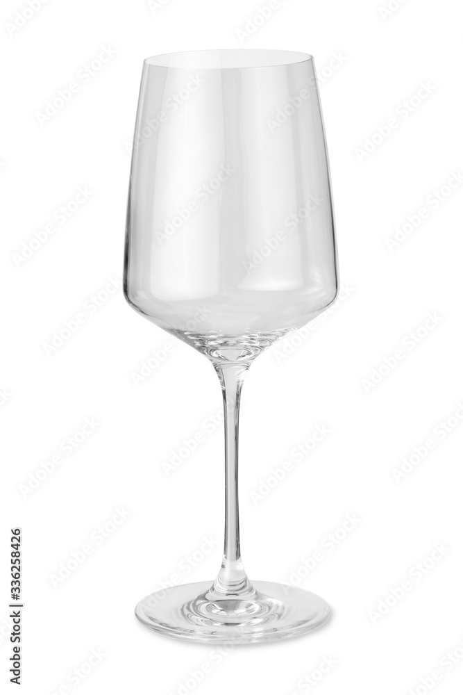 Wine glass on white background