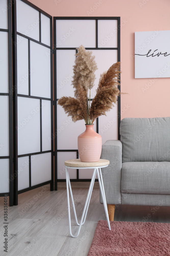 Interior of modern comfortable living room