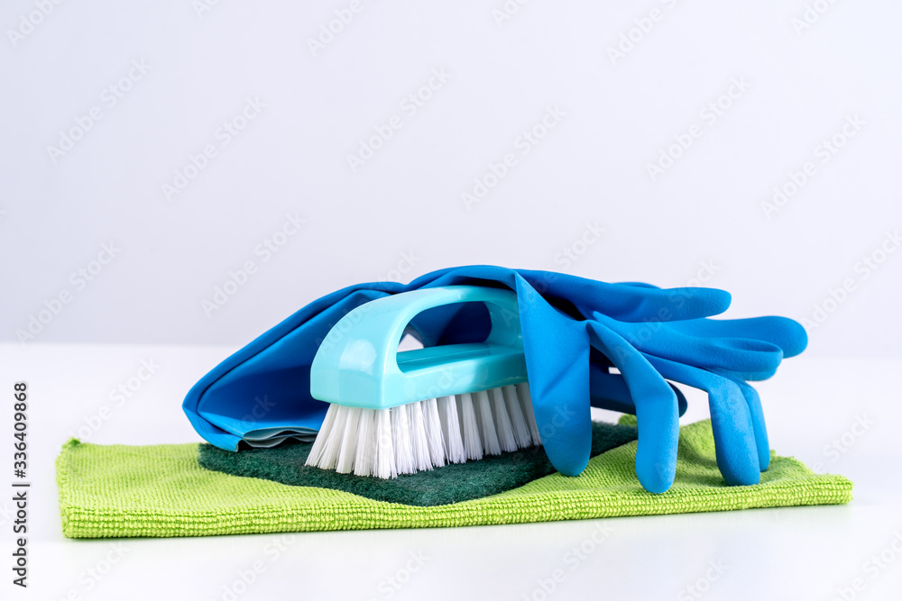 Cleaning product tool equipments, concept of housekeeping, professional clean service, housework kit