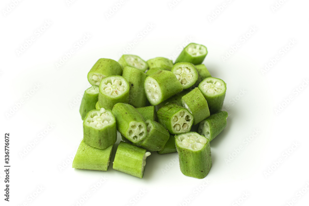 Sliced Okra. Also Know Quiabo