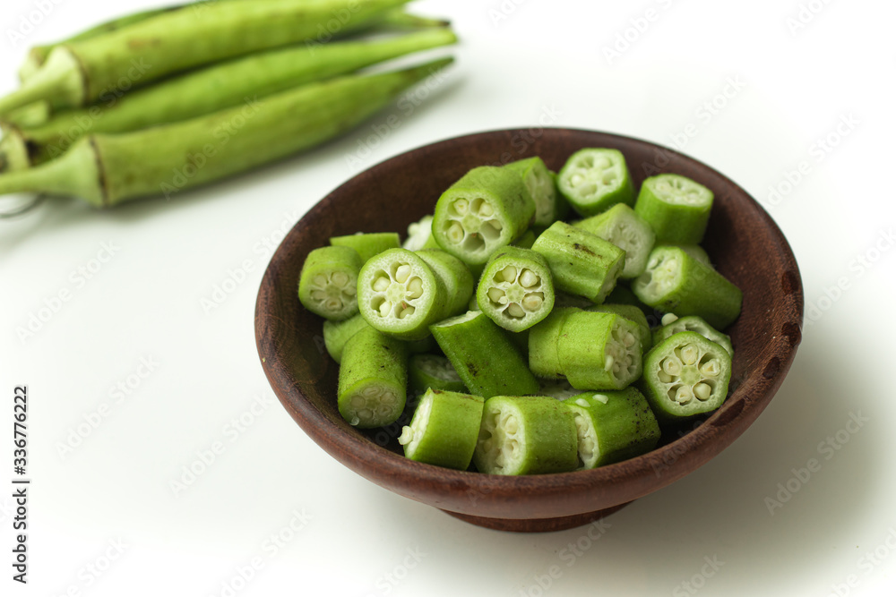 Sliced Okra. Also Know Quiabo