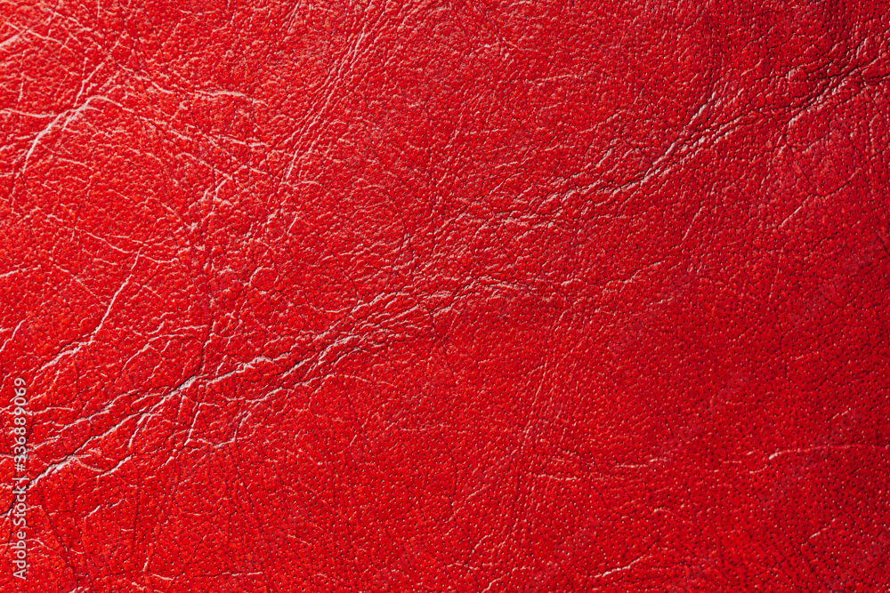 Red leather background