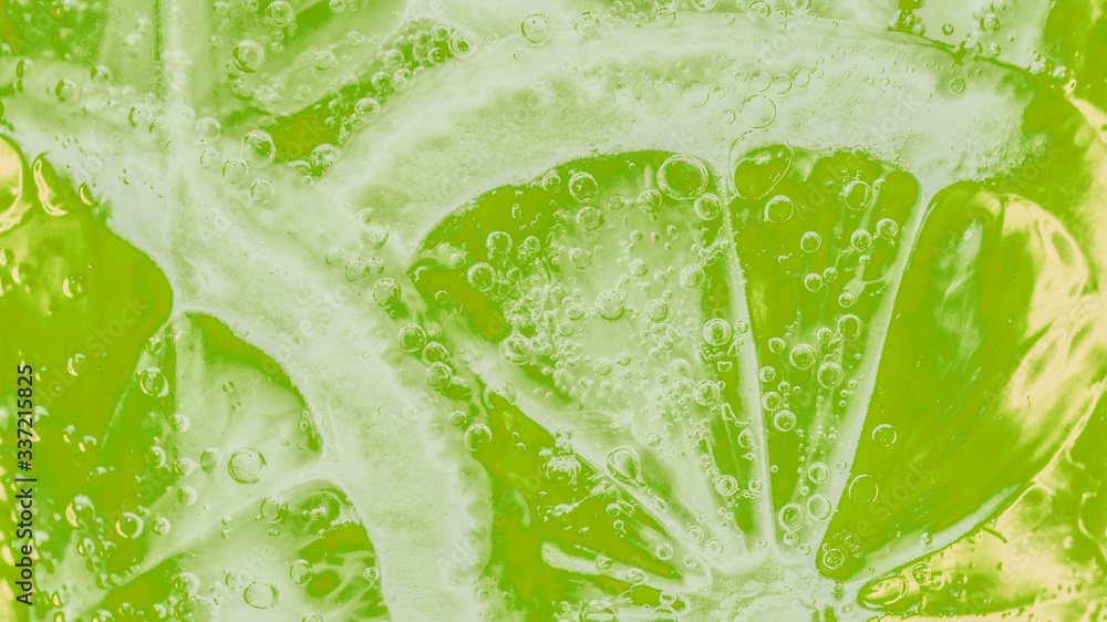 Slices of freshly cut lime