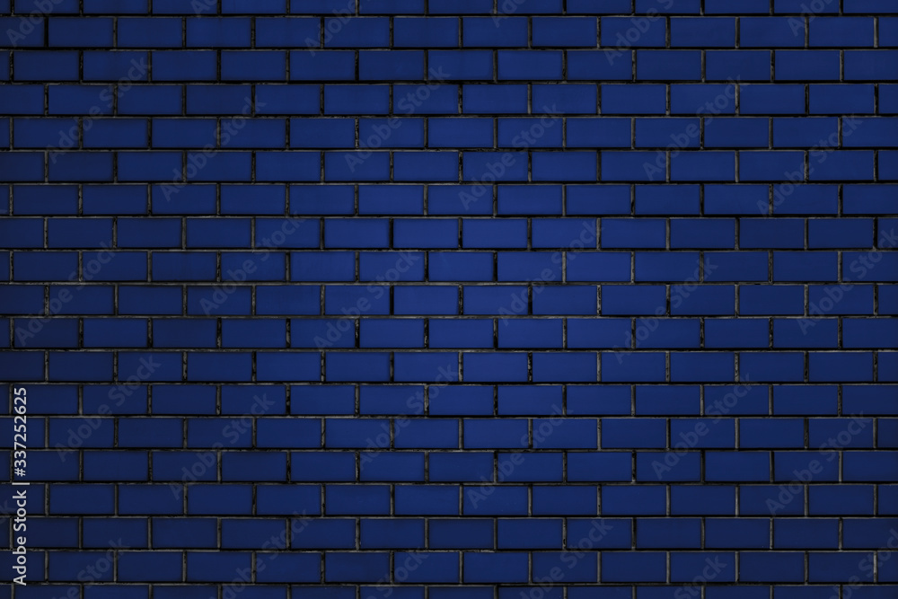 Blue brick wall background