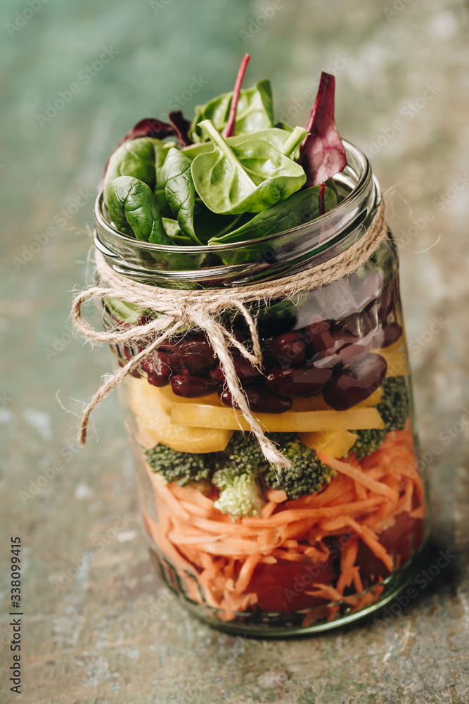 Healthy Homemade Mason Jar Salad, healthy food